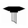 1-1/4" x 1/4" Mounted Points PT-60P Brown A Shaped