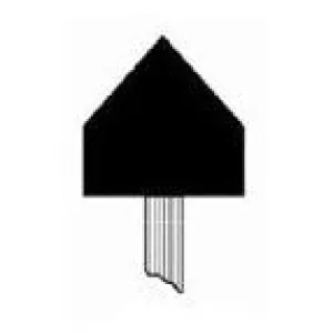 1-1/8" x 1-1/8" Mounted Points PT-60Q White A Shaped