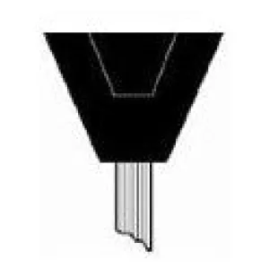 1-3/8" x 1" Mounted Points PT-60Q White A Shaped