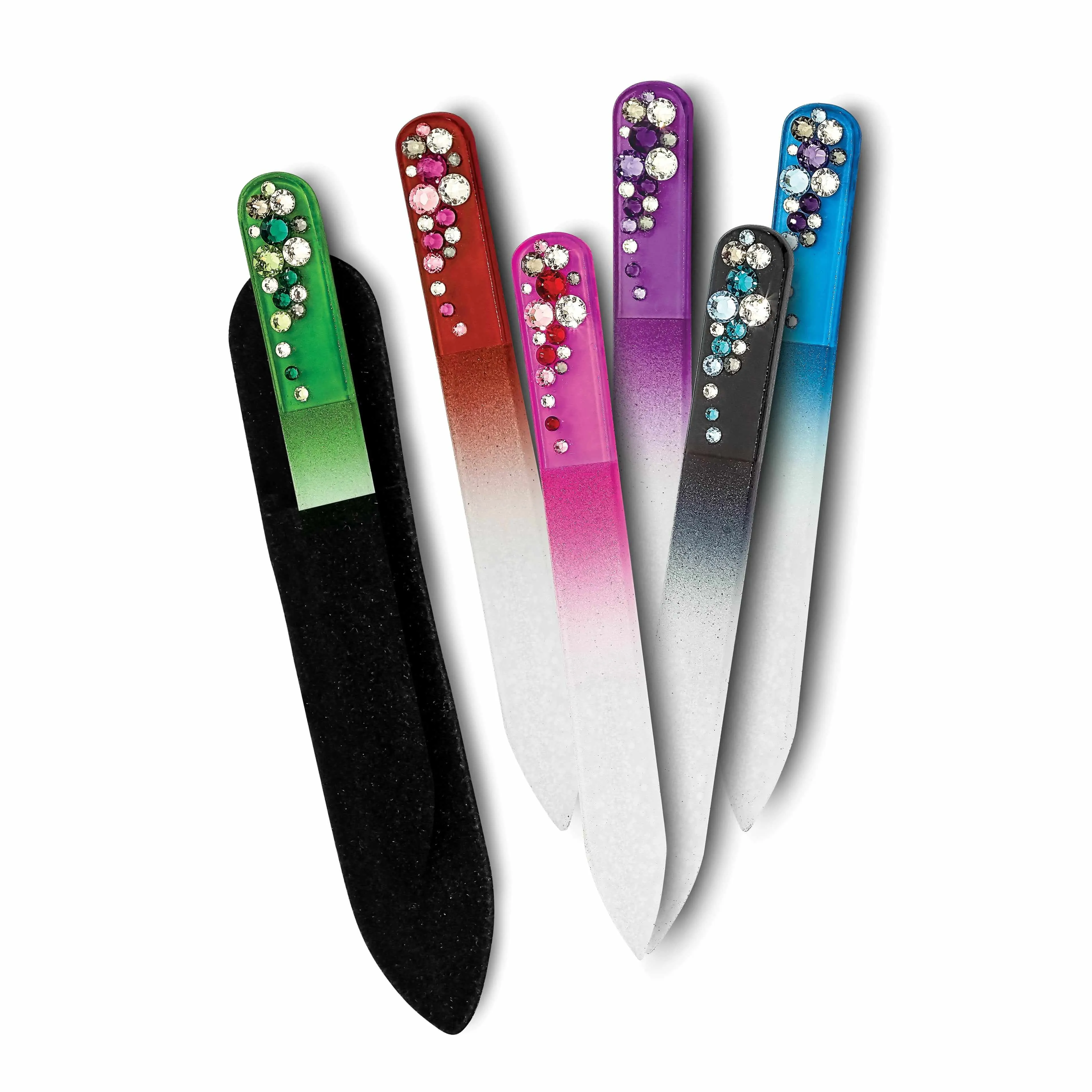 12 Multi-colored Swaroski Design Nail Files