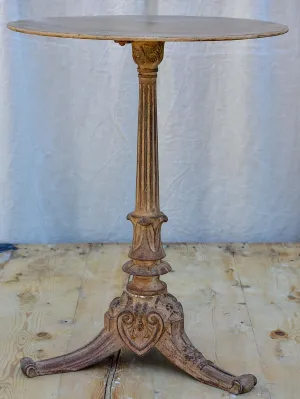 19th Century Napoleon III round garden table with cast iron base
