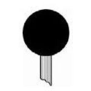 1" x 1" Mounted Points PT-60P Brown A-Ball Shaped