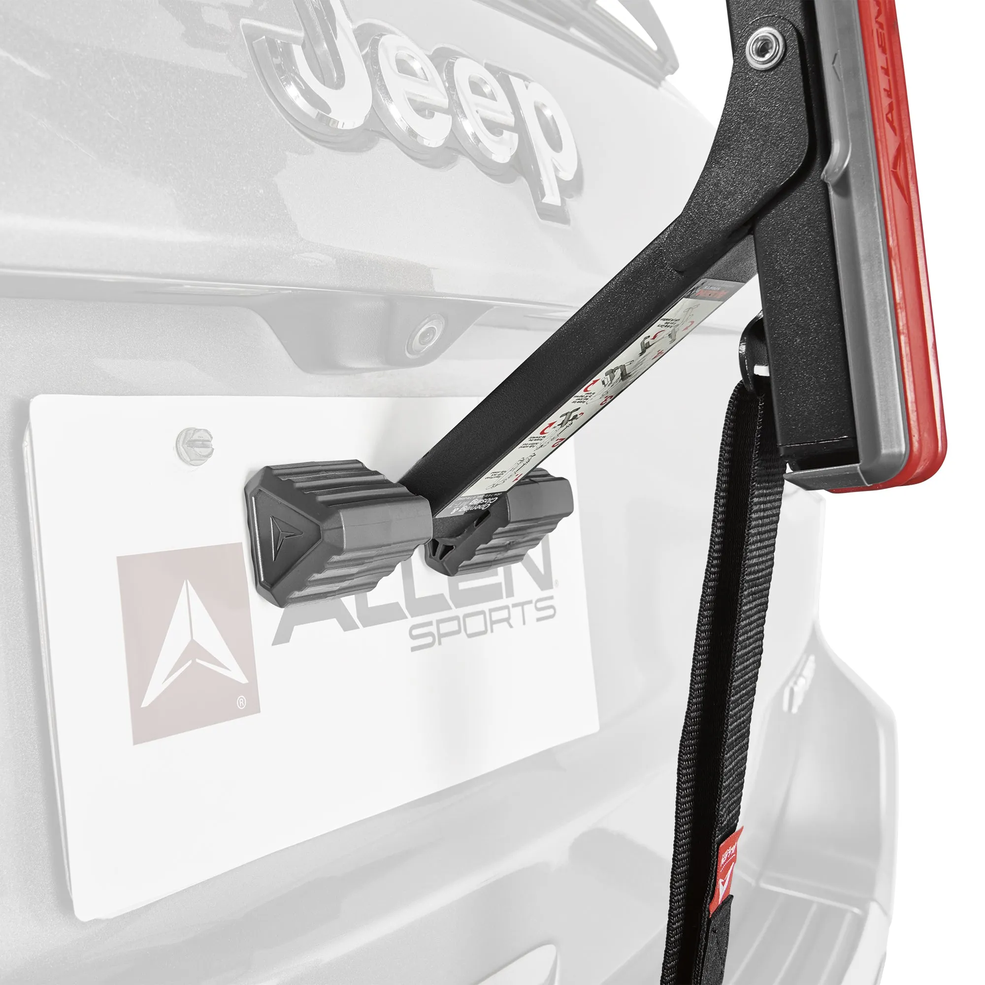 2-Bicycle Ultra Compact SUV Trunk Mounted Bike Rack Carrier w/ Secure Individual Tie-Downs