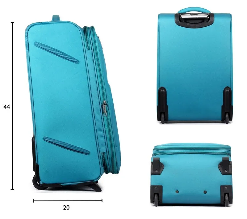 20 Inch Softsided Suitcase - Turquoise, Combination Lock | Spacious | Travel Essential