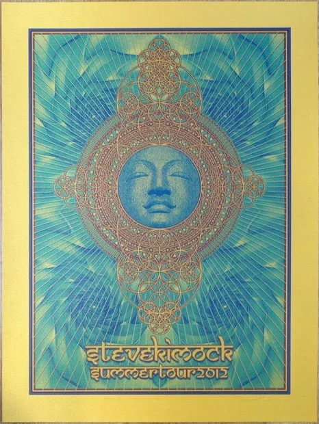 2012 Steve Kimock - Summer Tour Gold Variant Concert Poster by Dave Hunter