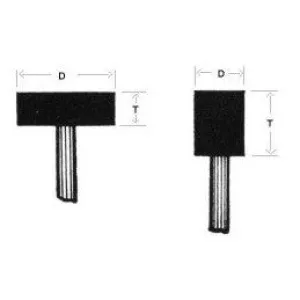 3/16" x 1/2" x 1/4" Mounted Points PT-60P White W Shaped