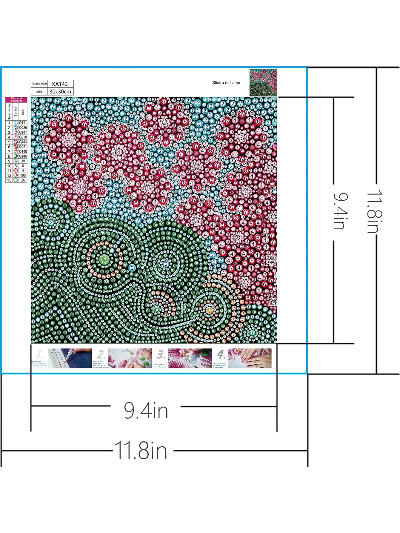 5D DIY Special-Shaped Drill-Flower  30*30CM