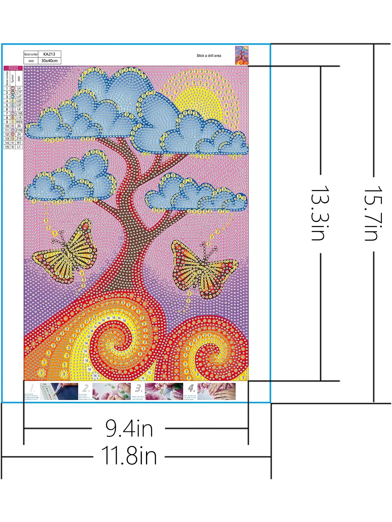 5D DIY Special-Shaped Drill-Tree 30*40CM