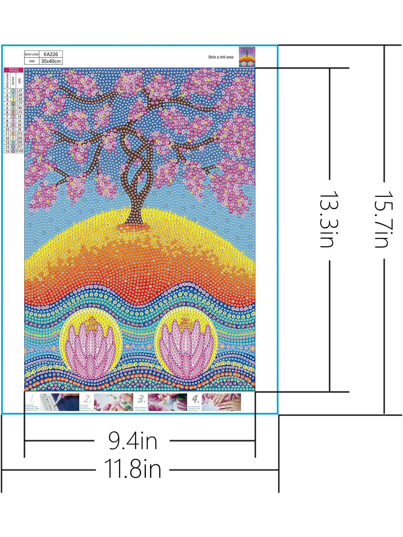 5D DIY Special-Shaped Drill-Tree 30*40CM