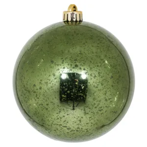 6" Moss Green Shiny Mercury Balls 4 Per Bag