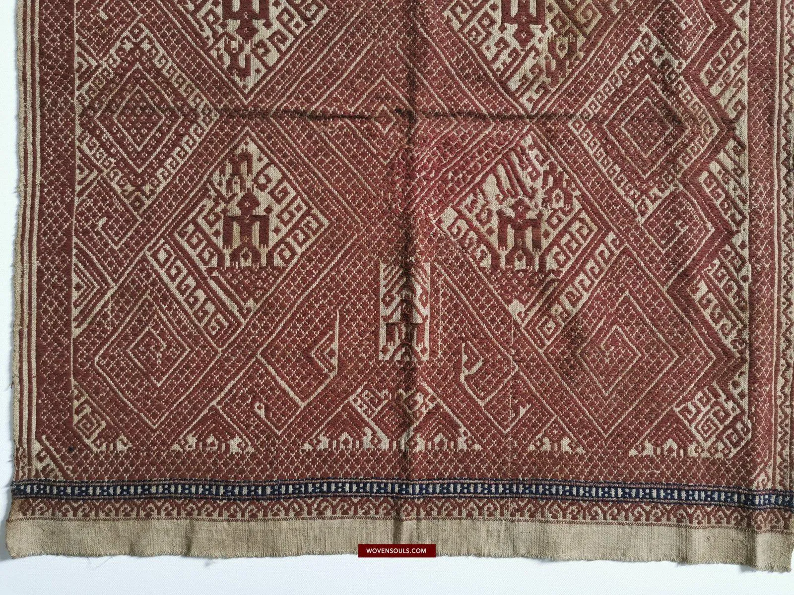 791 Superb Antique Sumatran Tampan Shipcloth textile art