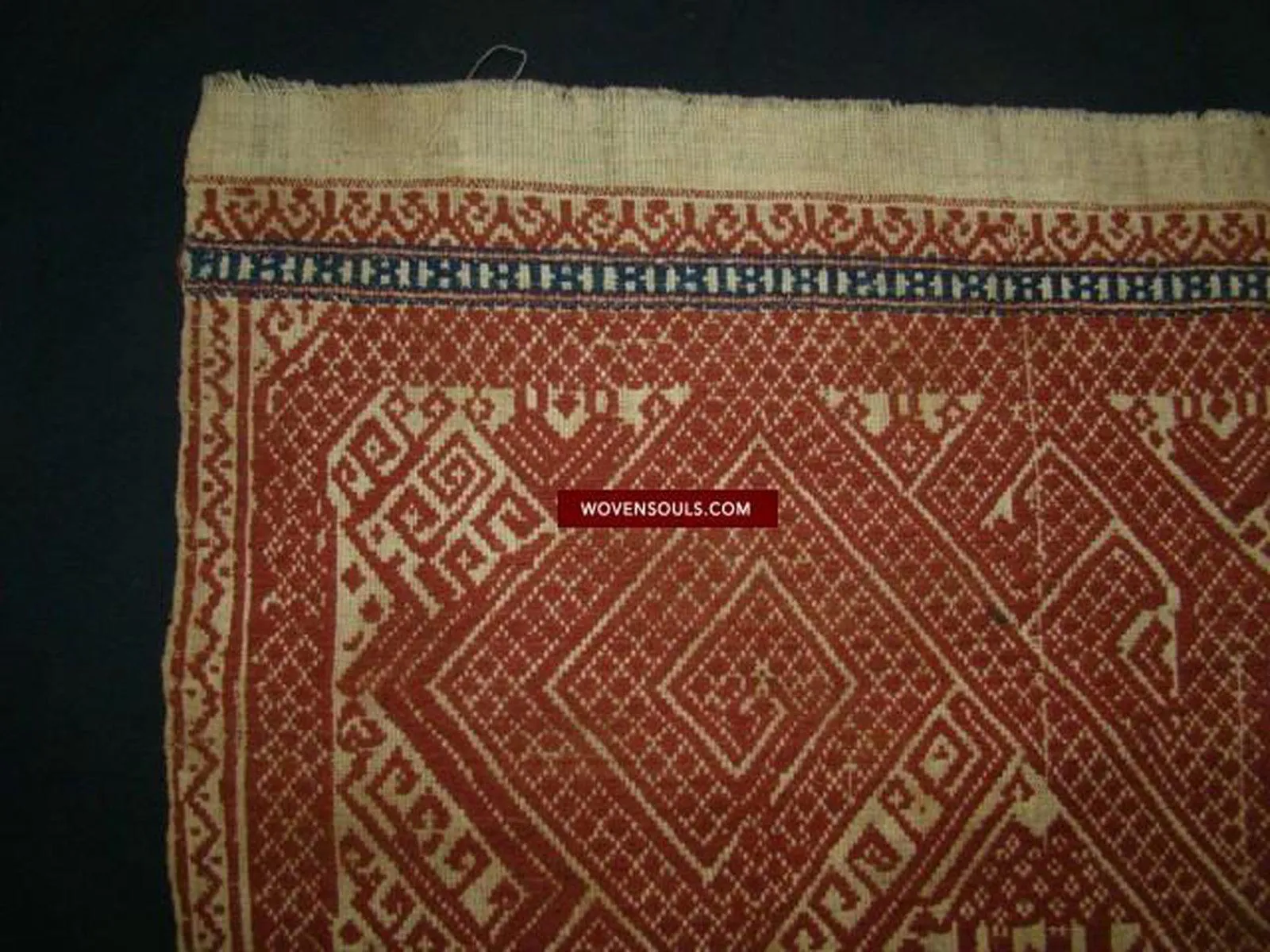 791 Superb Antique Sumatran Tampan Shipcloth textile art