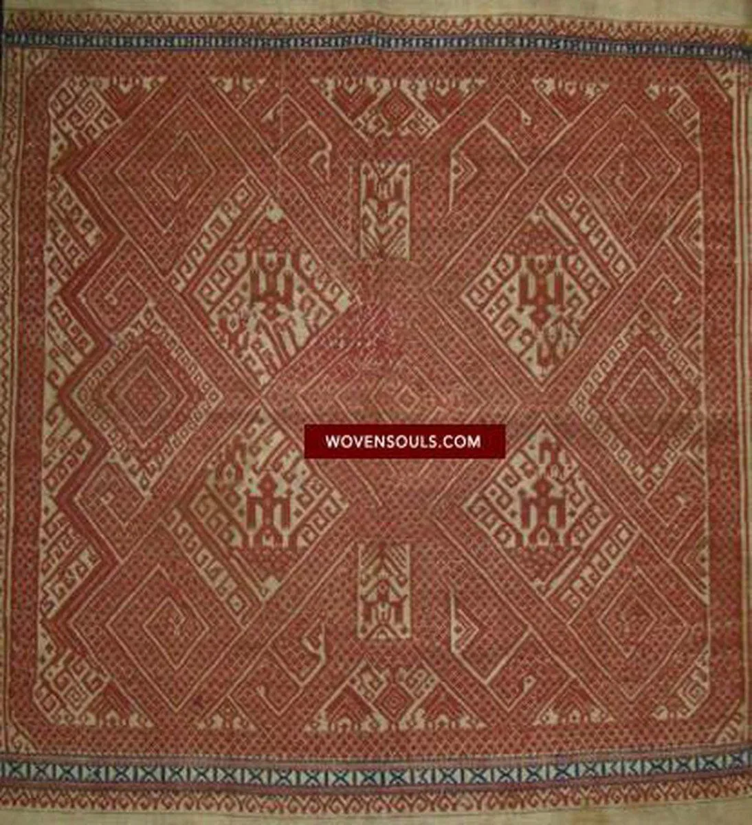 791 Superb Antique Sumatran Tampan Shipcloth textile art