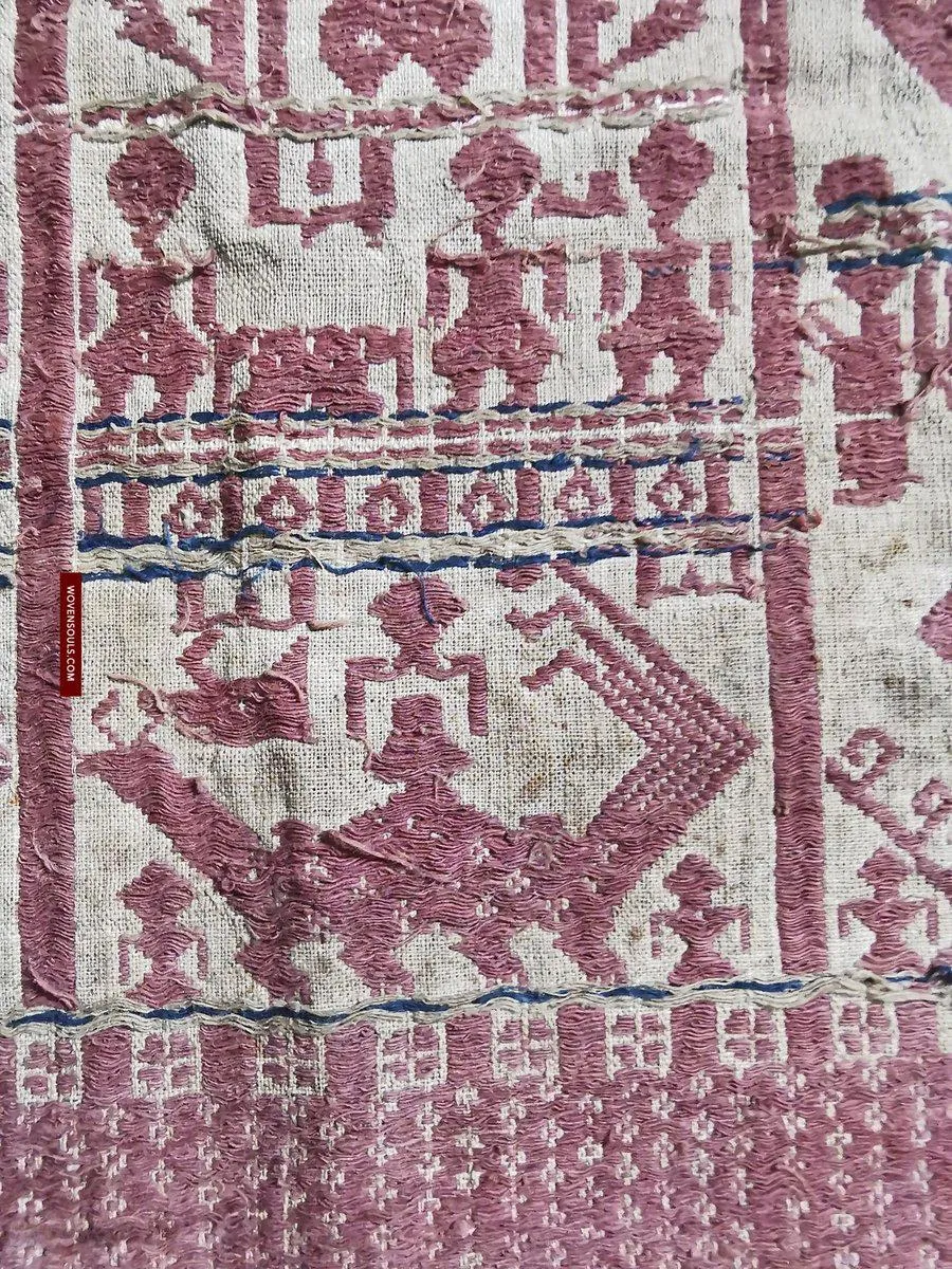 929 Superb Antique Semangka Tampan Shipcloth Sumatra Textile - 1700s