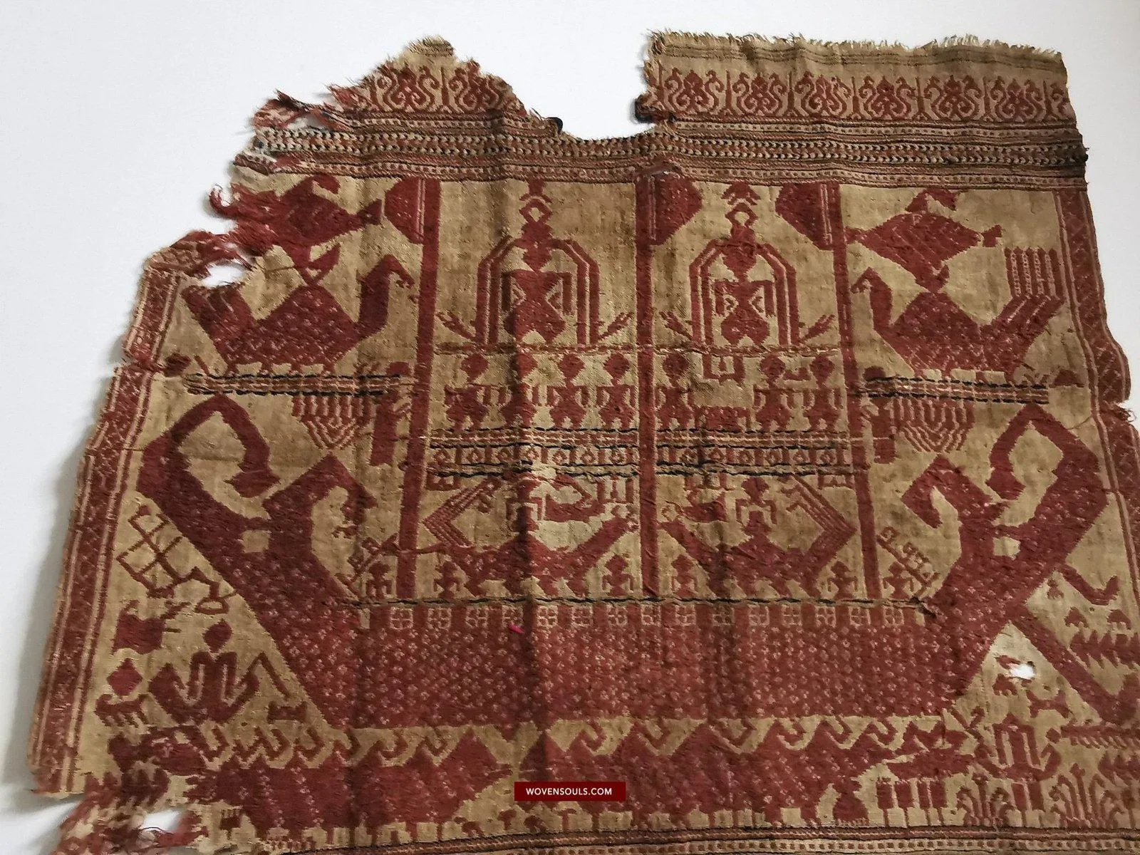 929 Superb Antique Semangka Tampan Shipcloth Sumatra Textile - 1700s