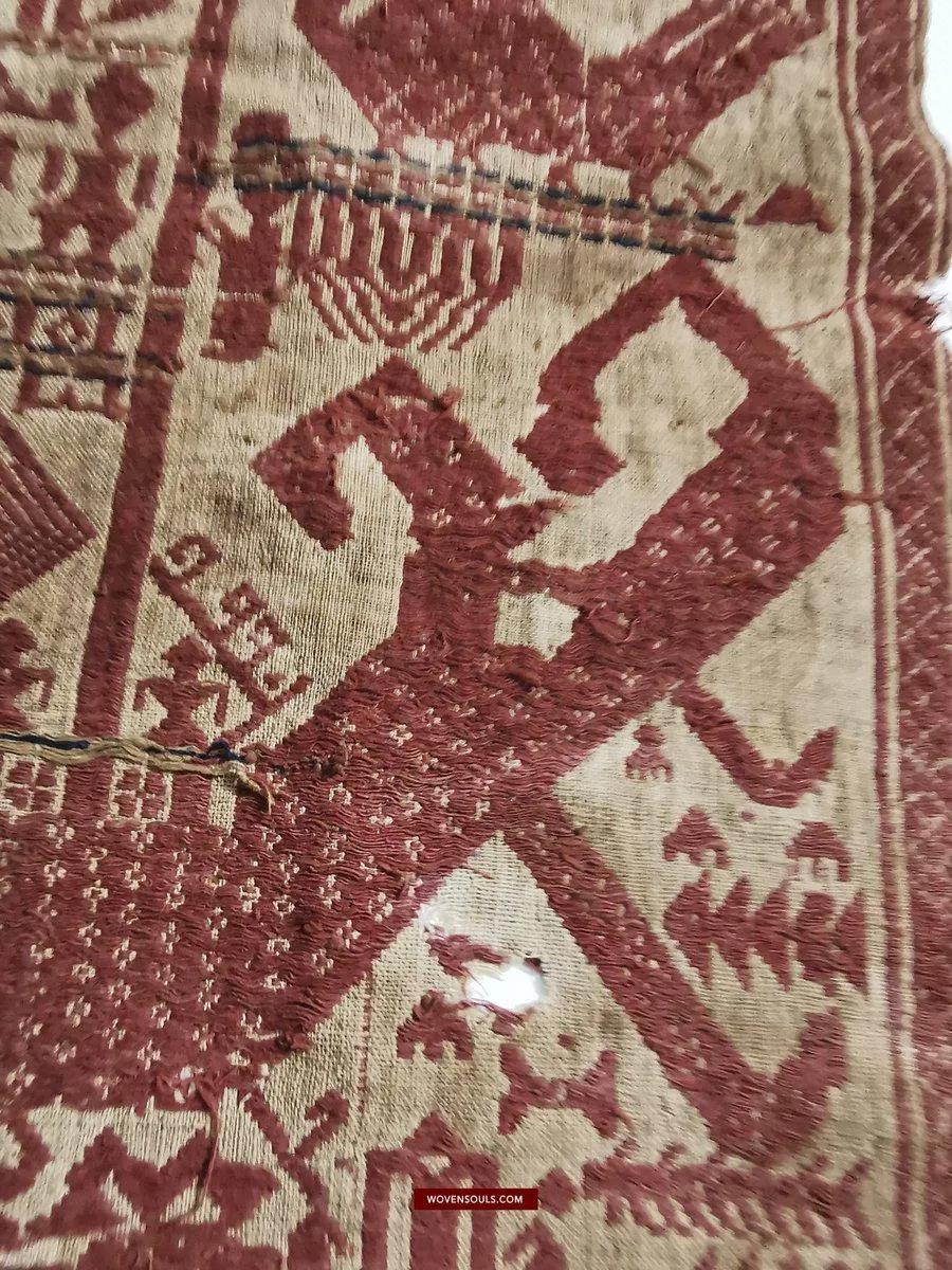 929 Superb Antique Semangka Tampan Shipcloth Sumatra Textile - 1700s