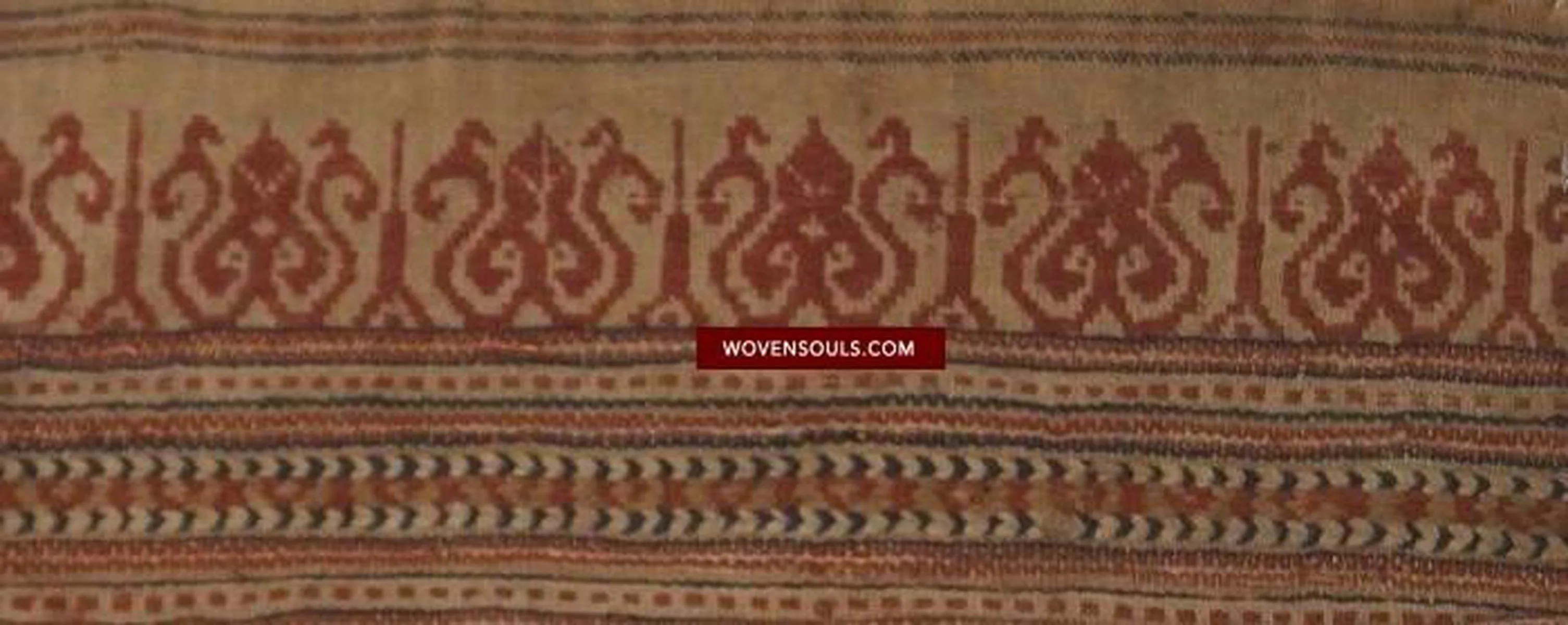 929 Superb Antique Semangka Tampan Shipcloth Sumatra Textile - 1700s