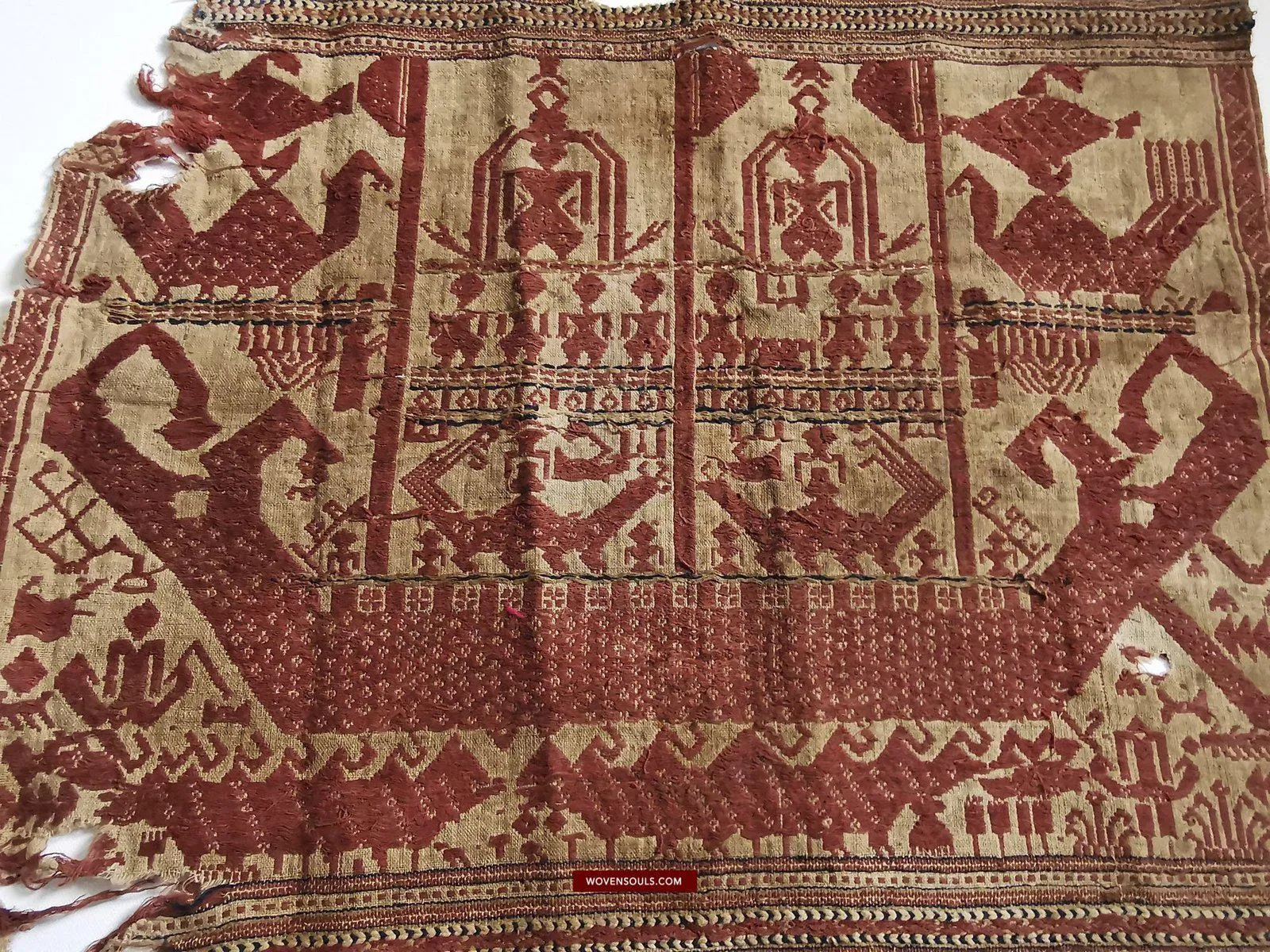 929 Superb Antique Semangka Tampan Shipcloth Sumatra Textile - 1700s