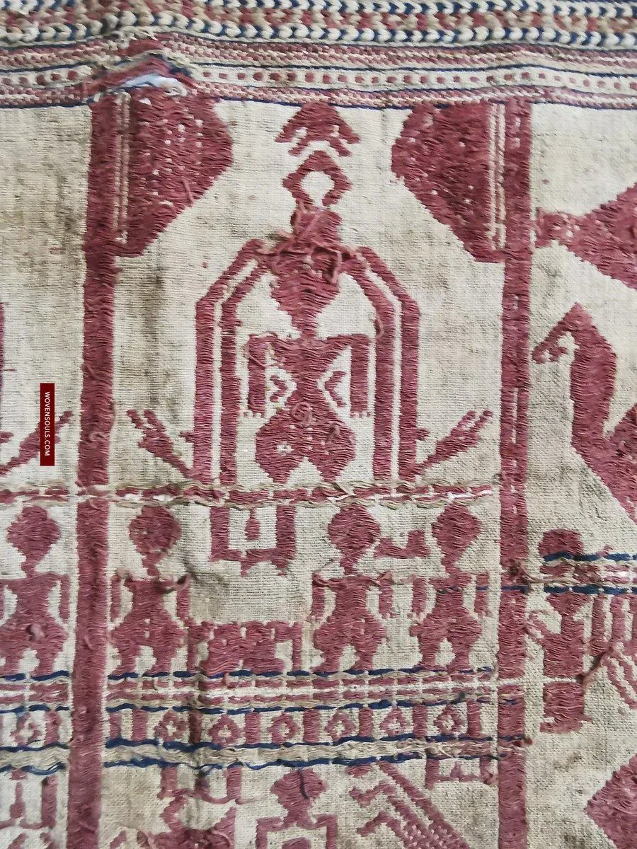 929 Superb Antique Semangka Tampan Shipcloth Sumatra Textile - 1700s