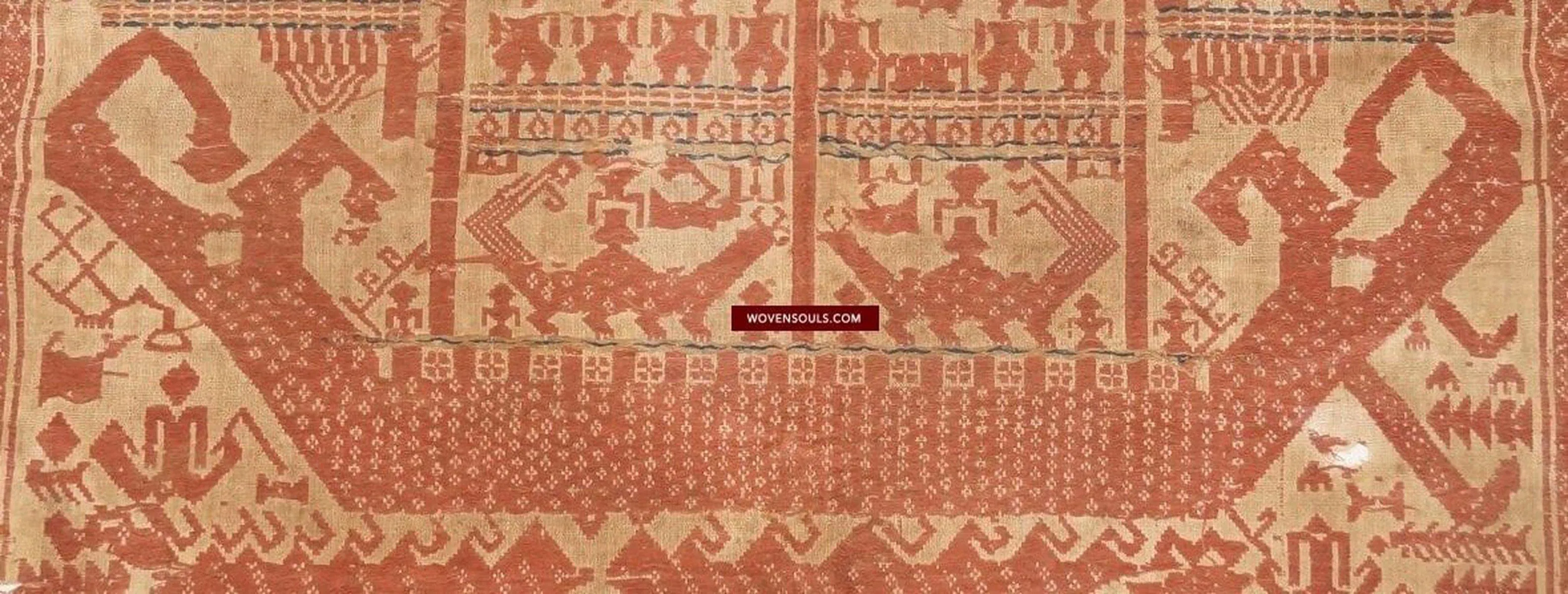 929 Superb Antique Semangka Tampan Shipcloth Sumatra Textile - 1700s