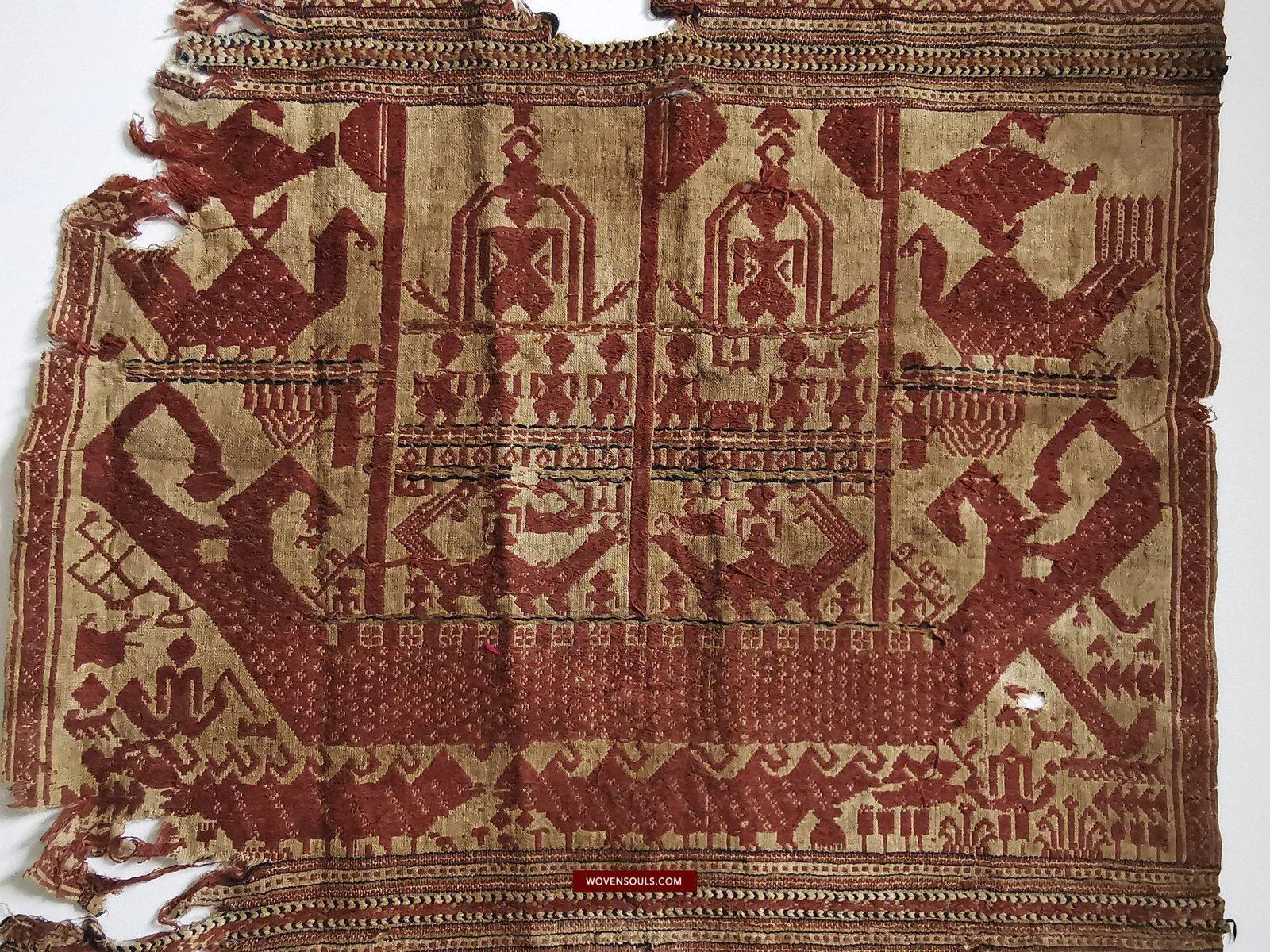 929 Superb Antique Semangka Tampan Shipcloth Sumatra Textile - 1700s