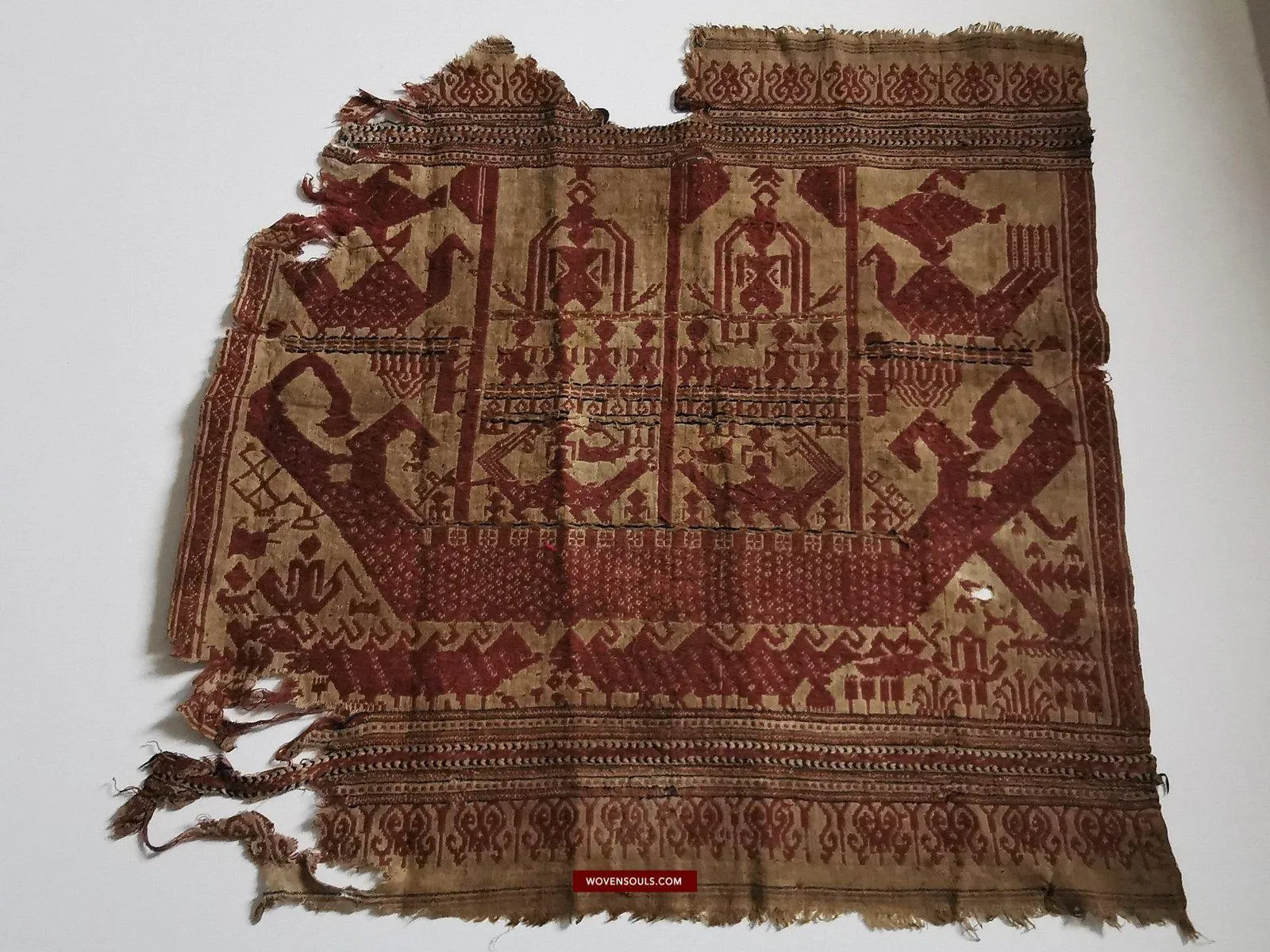 929 Superb Antique Semangka Tampan Shipcloth Sumatra Textile - 1700s