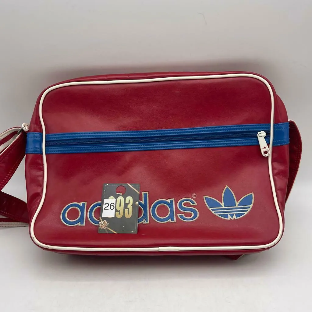 Adidas Unisex Sport Gym Messenger Bag Dark Red Cross Body Shoulder Vintage