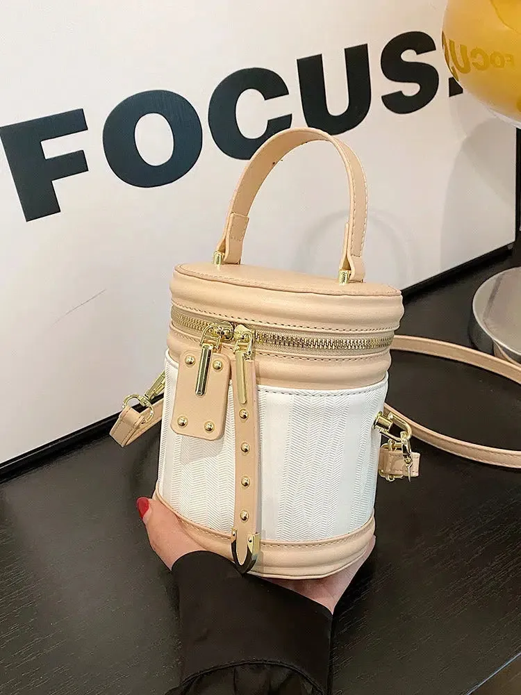 Adjustable Strap Bucket Shaped Bag