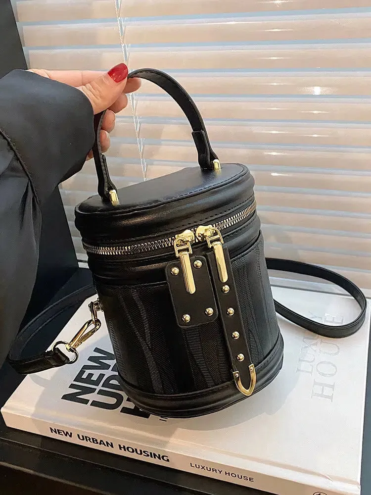 Adjustable Strap Bucket Shaped Bag