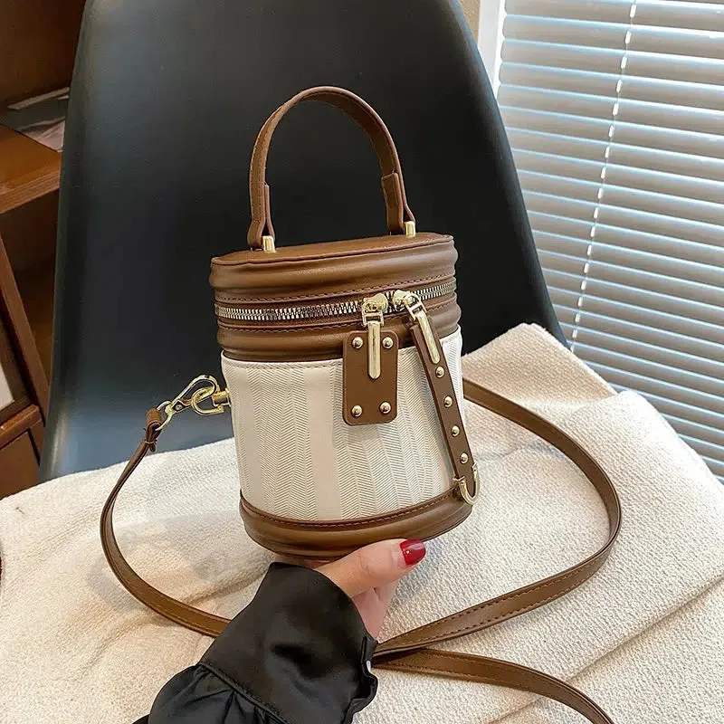 Adjustable Strap Bucket Shaped Bag