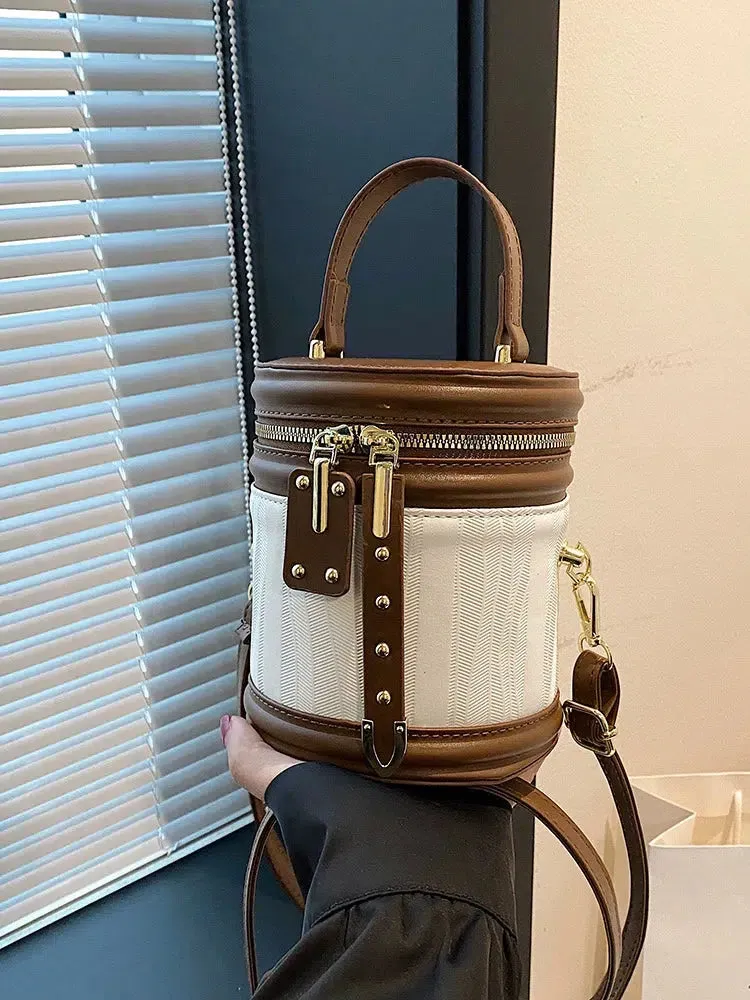 Adjustable Strap Bucket Shaped Bag
