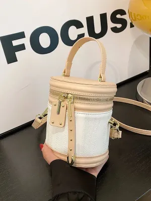 Adjustable Strap Bucket Shaped Bag