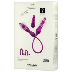 Adrien Lastic 2X LRS Double Vibrator-Purple