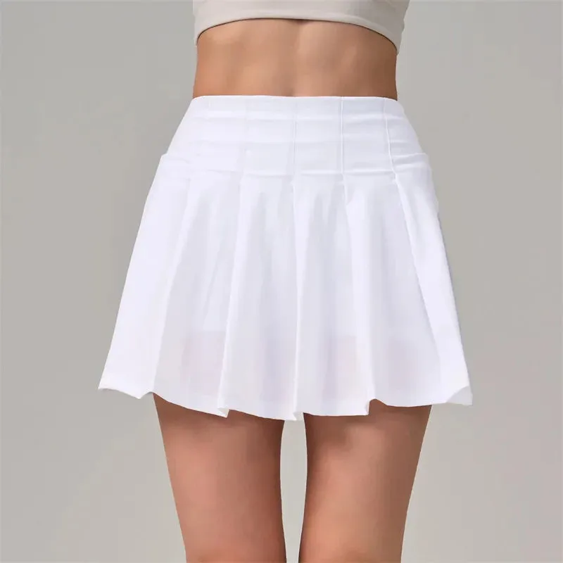 Aiithuug Crease Resistant Tennis Skorts with Pockets and Pleats