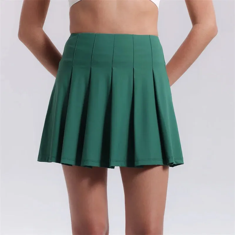 Aiithuug Crease Resistant Tennis Skorts with Pockets and Pleats