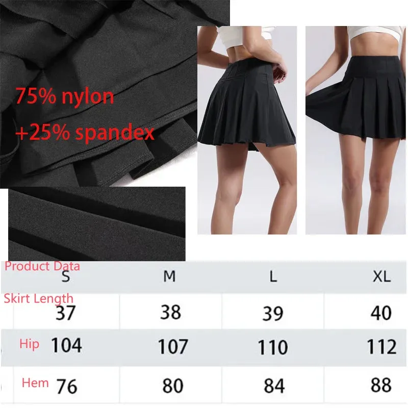 Aiithuug Crease Resistant Tennis Skorts with Pockets and Pleats