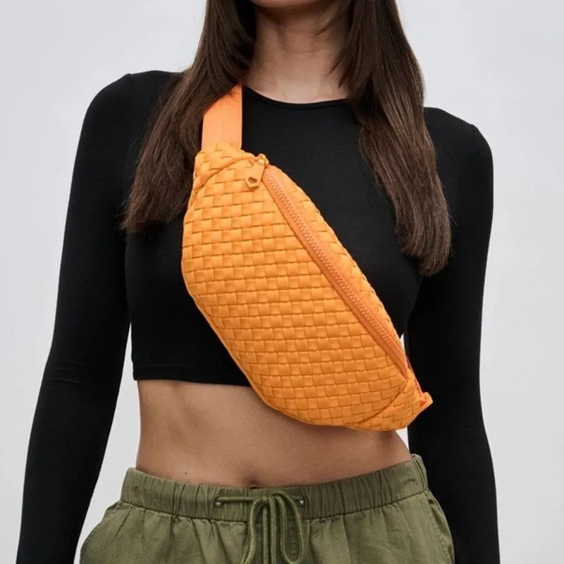 Aim High Woven Neoprene Belt Bag Fanny Pack Sling Bag Orange