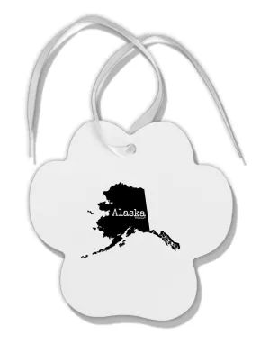 Alaska - United States Shape Paw Print Shaped Ornament