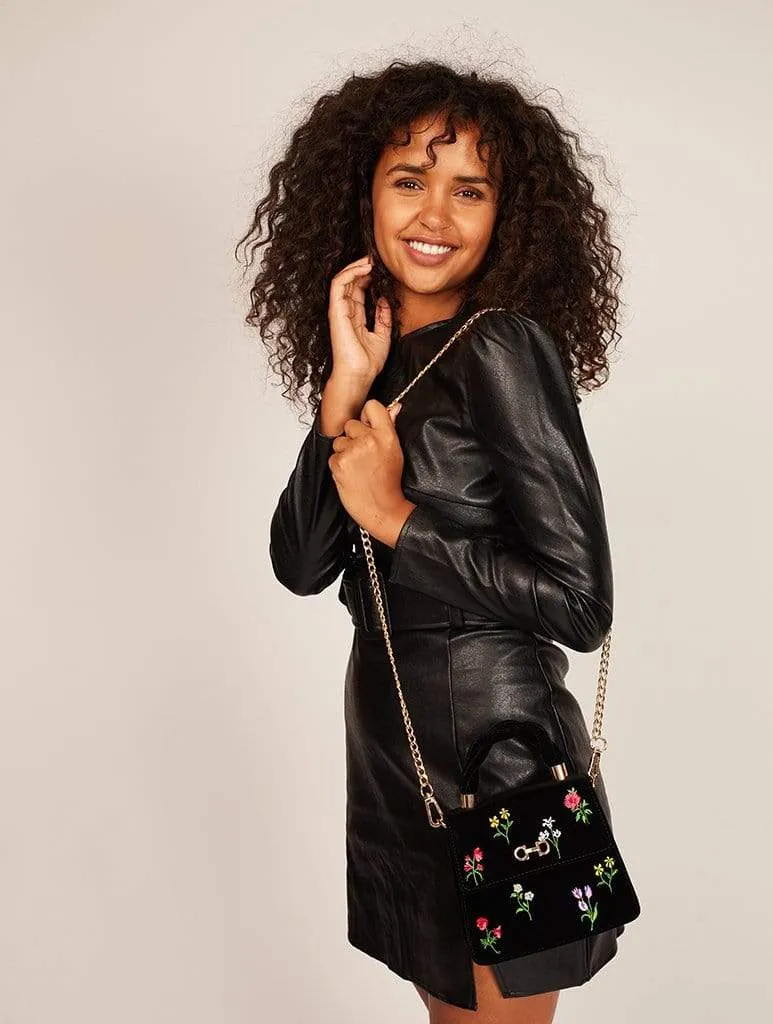 Alix Shadow Velvet Tote Bag