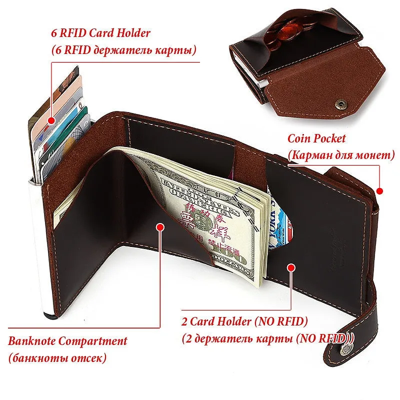 Aluminum Credit Card Holder Wallet For Men Rfid