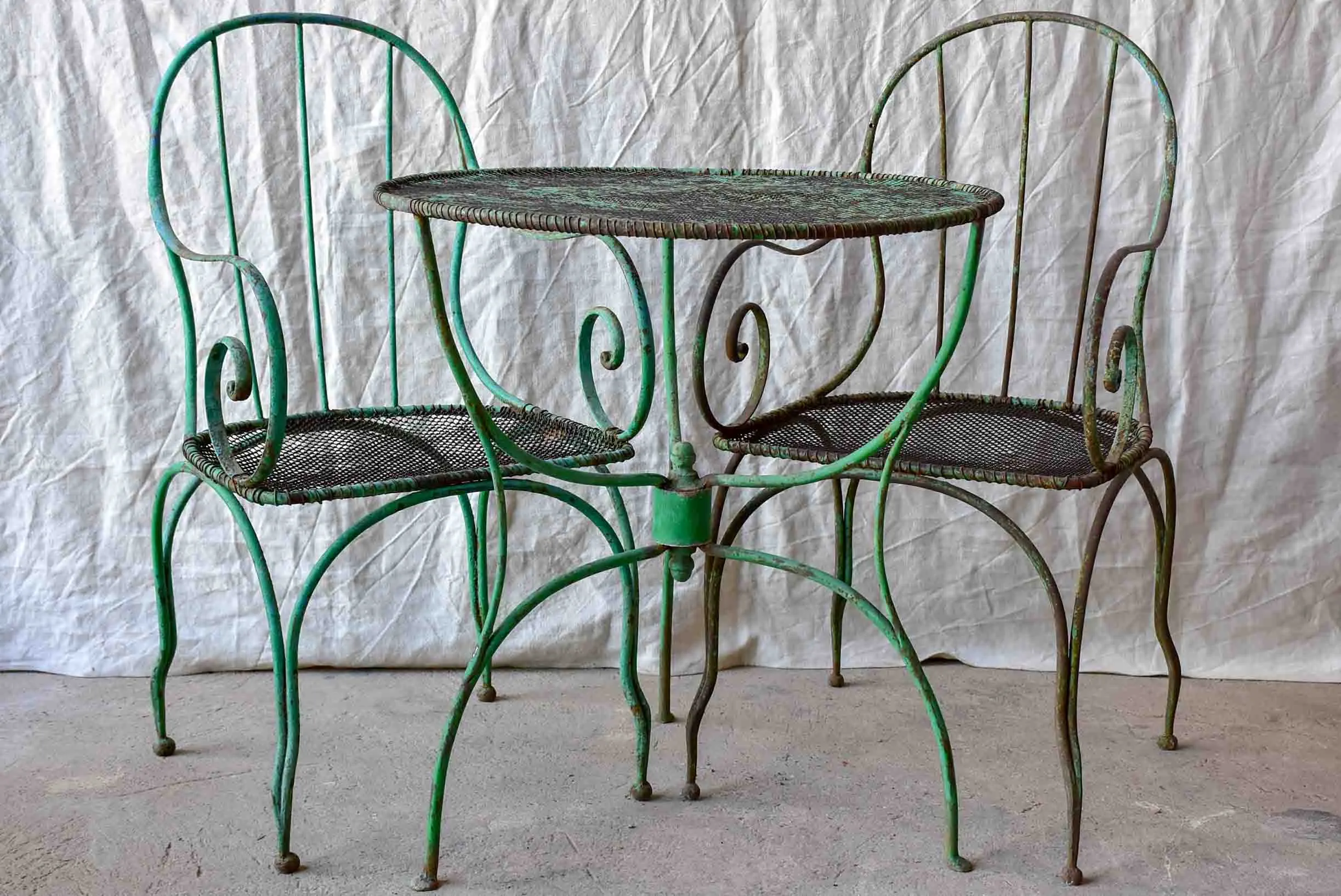 Antique French three piece garden set