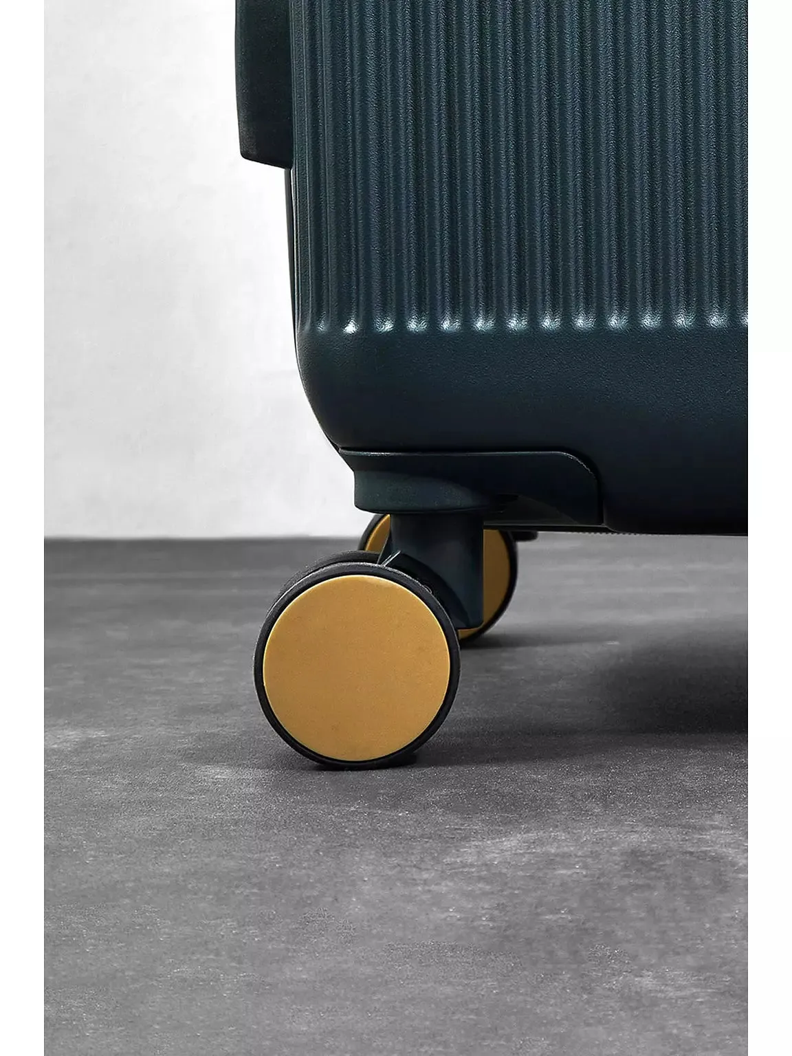 ARIA Set of 3 Suitcases - Dark Green with Gold