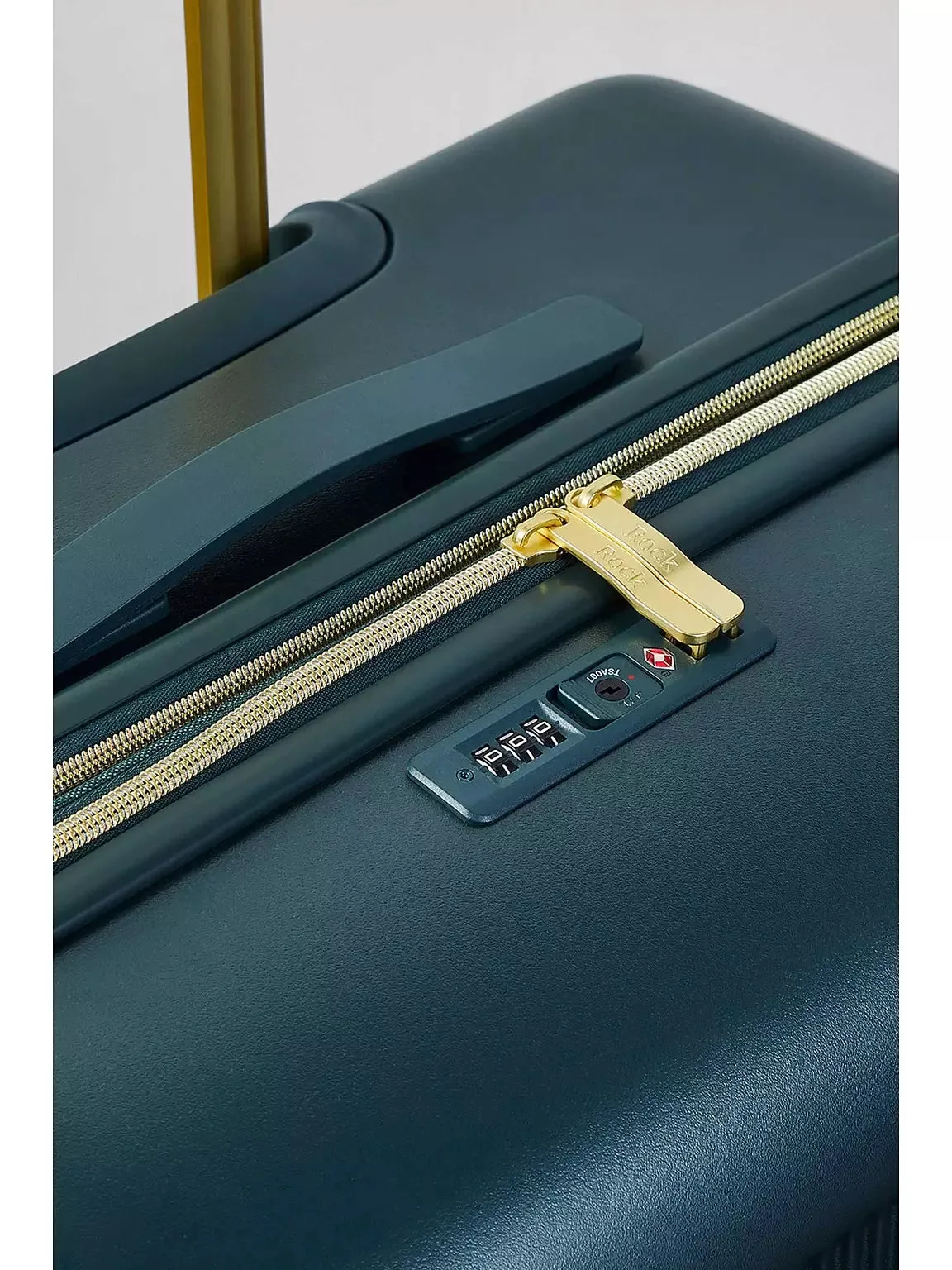ARIA Set of 3 Suitcases - Dark Green with Gold