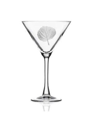 Aspen Leaf Martini Glass