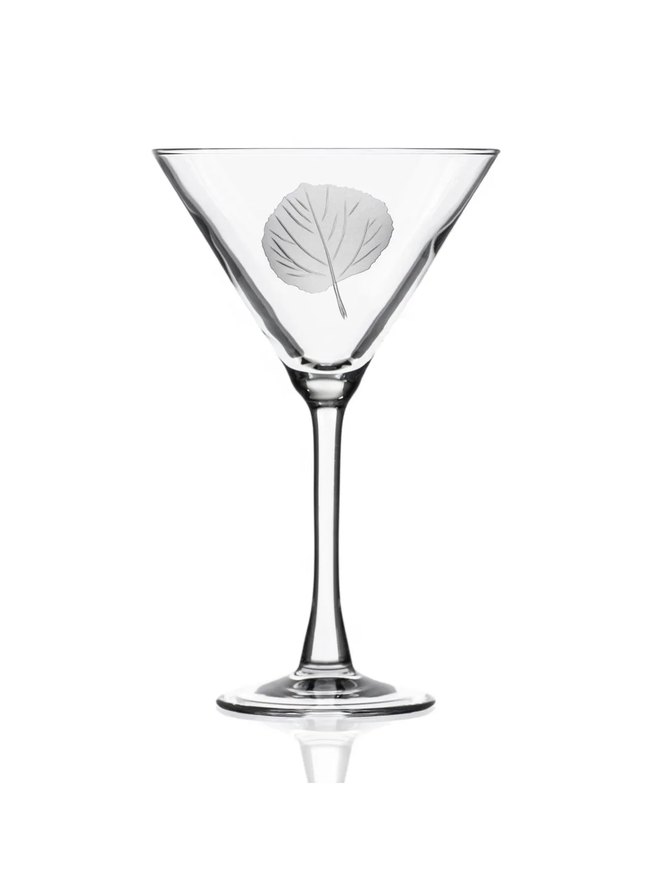 Aspen Leaf Martini Glass