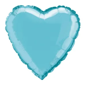 Baby Blue Heart Foil Balloon - 45cm