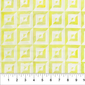 Banyan Batiks Square in a Square Yellow