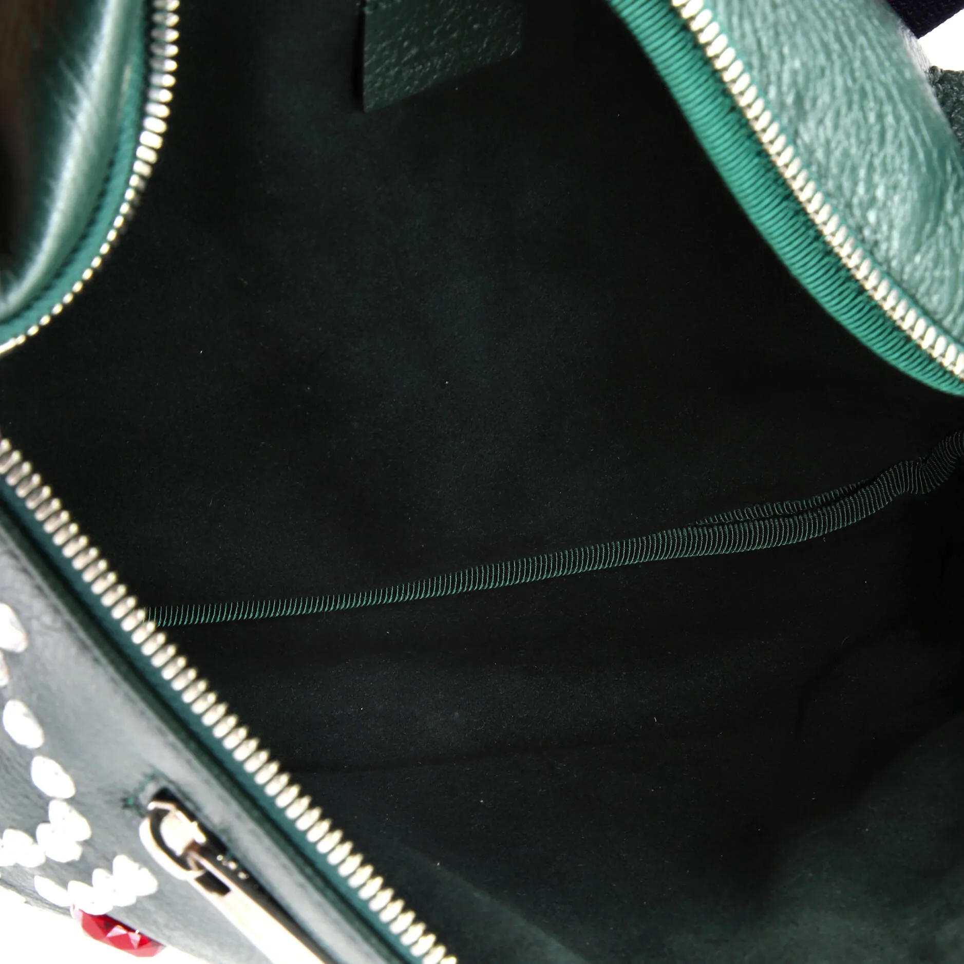 Bijoux Front Zip Waist Bag Crystal Embellished Leather