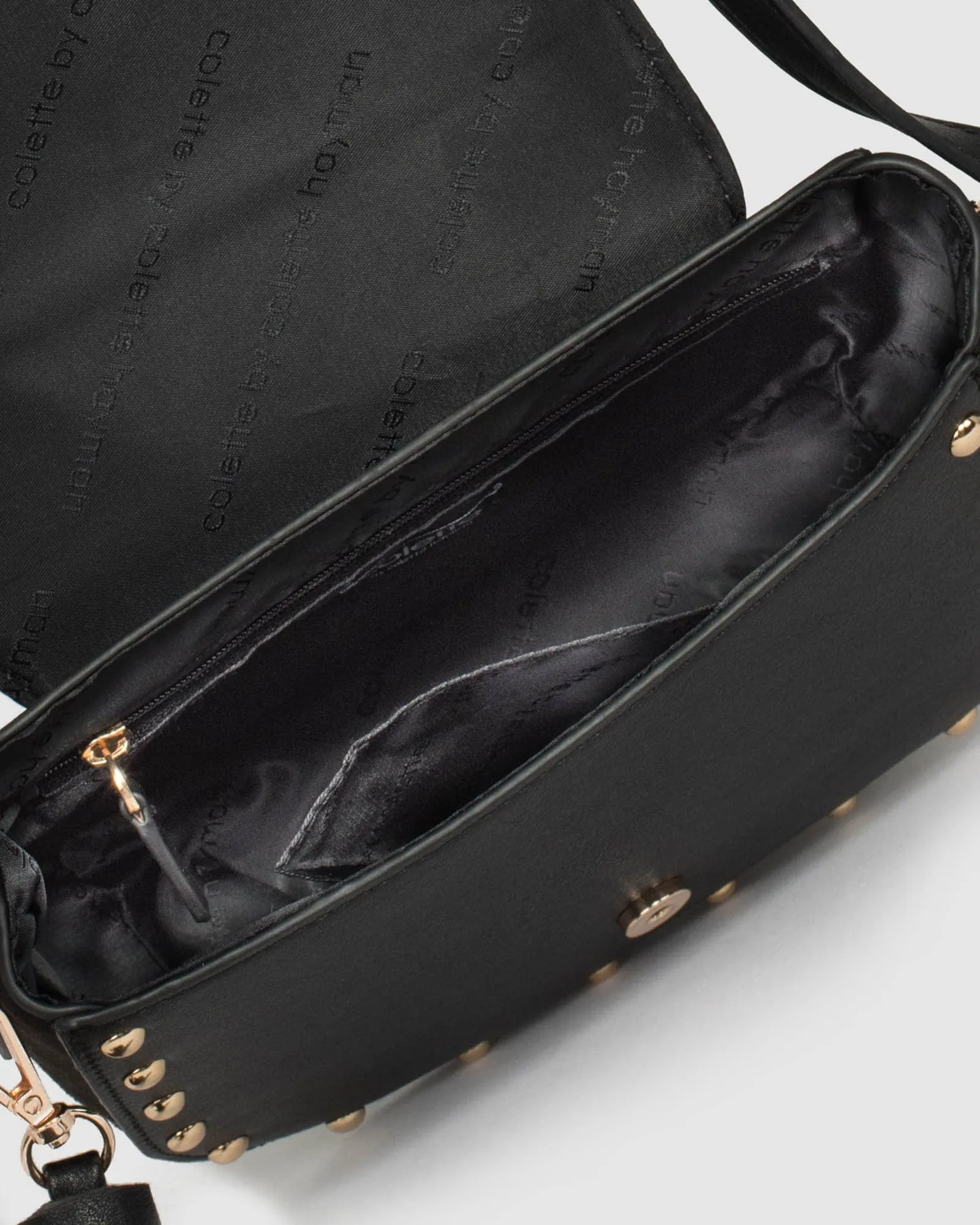 Black Alix Panel Saddle Bag