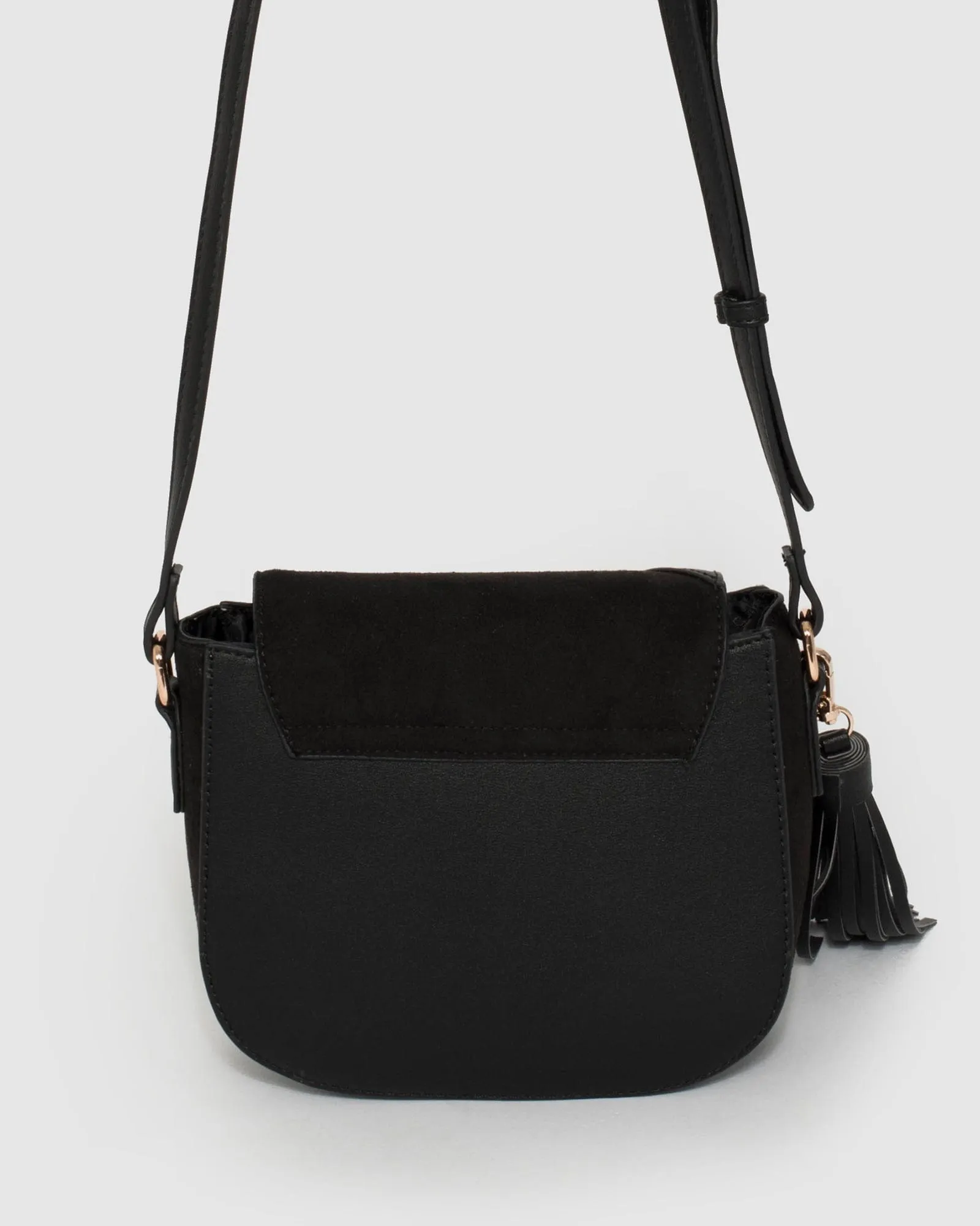 Black Alix Panel Saddle Bag